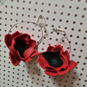 Kolczyki maki leciutkie