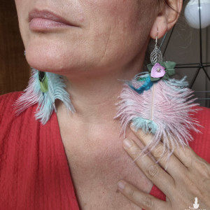 Kolczyki lekkie dlugie piora