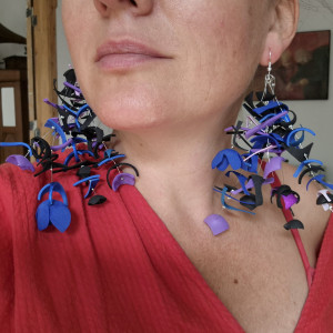 Kolczyki lekkie dlugie kwiaty