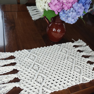 Ręcznie wykonana Boho podkładka na stół