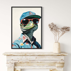 Plakat fine art Jaszczurka Hawajach