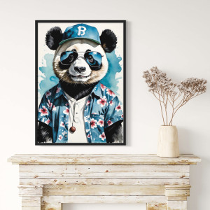 Plakat fine art Panda Hawajach