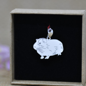 Świnka morska - wisiorek, srebro 925