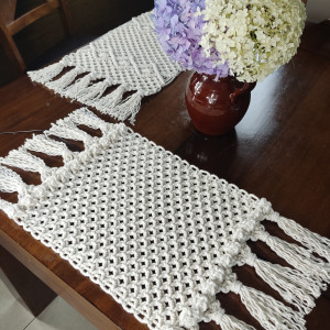 Ręcznie wykonana podkładka pod talerz w stylu Boho