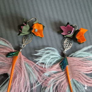 Kolczyki lekkie dlugie piora