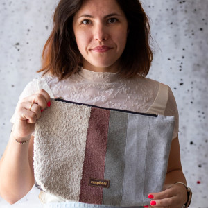 Duża patchworkowa kosmetyczka podróżna