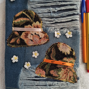 Jeansowa wakacyjna okładka na zeszyt