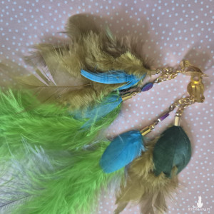 Kolczyki lekkie dlugie piora