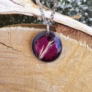 Tulipanowy bukiet srebrna zawieszka srebrny wisiorek naszyjnik żywica z żywicy kwiaty z kwiatami retro naturalna dziewczęca kobieca tulipan tulipany tulipanami