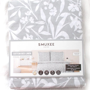 bawełniana pościel 160x200, szara pościel 200x160, popielata pościel skandynawski styl, komplet pościeli z bawełny, pościel w stylu skandynawskim, cotton pościel we wzory, bawełna pościel