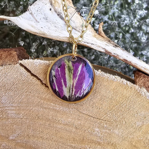 Tulipanowy bukiet złota zawieszka złoty wisiorek naszyjnik żywica z żywicy kwiaty z kwiatami retro naturalna dziewczęca kobieca tulipan tulipany tulipanami