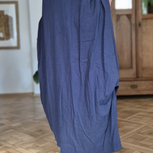 Granatowa  sukienka oversize bawełna