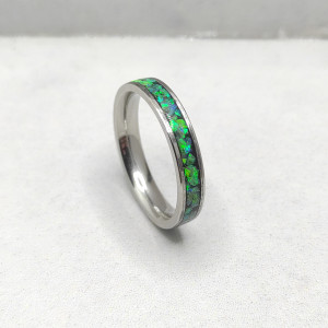 Pierścionek z Opalem Zielona Cytryna