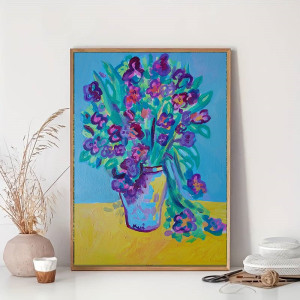 Obraz ręcznie malowany olejny fowizm Henri Matisse style kwiaty w wazonie