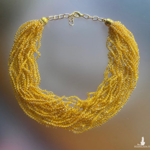 Naszyjnik Korallikowy Zółty Sloneczko nasz24.56