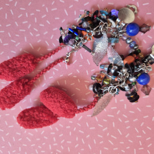 Klipsy orientalne pompony