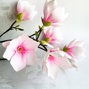 Magnolia gałązka z krepiny niemieckiej