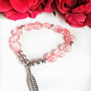 Bransoletka z Kwarcem Malinowym