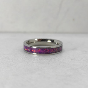 Pierścionek z Opalem Lawenda