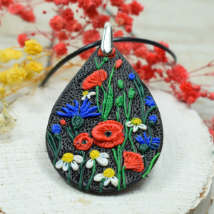 Duży wisiorek Polne Kwiaty