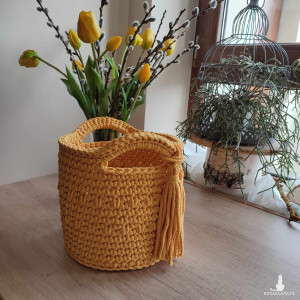 Koszyk szydełkowy ze sznurka 20cmx20cm