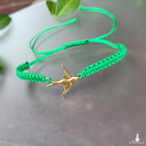 Bransoletka Sznurek Zwiastunka Zielona bra24.35