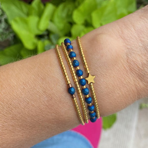 Bransoletka Sznurek Granatowy Gwiazdka bra24.40