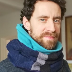 kolorowy unisex patchworkowy komin