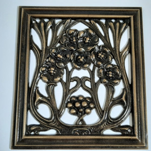 Kratka wentylacyjna lub do kominka z mosiadzu autorski wzor wlasny projekt