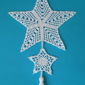 Szydełkowa zawieszka bożonarodzeniowa "Gwiazdka"