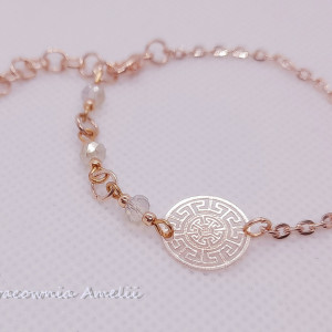 bransoletka z kryształkami wzór grecki