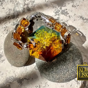 Sunrise - bransoletka z żywicy i szkła