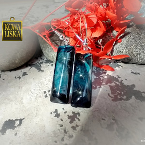 Indygo - kolczyki z żywicy