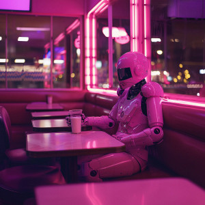 Pink Robo - Wydruk -Fotografia