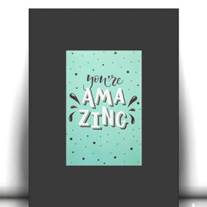 czarno miętowy plakat z napisami, you are amazing plakat A4, napisy plakaty, miętowe obrazki z tekstem, małe plakaty do domu, plakat do biura, nowoczesne plakaty 21x30, fajne plakaty hygge