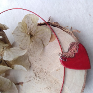 Wisiorek - czerwone serce