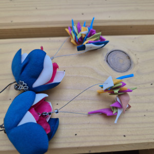 Kolczyki kolorowe kwiaty