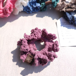 Gumki gumka do włosów scrunchie frotki (frotka) LILIOWY