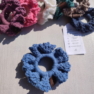 Gumki gumka do włosów scrunchie frotki (frotka) NIEBIESKA
