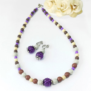 Komplet Fioletowa Czekolada