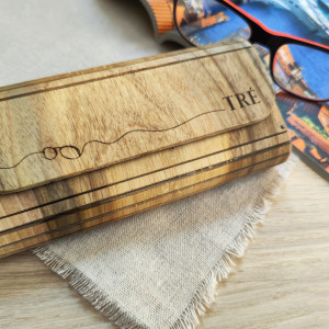 Etui na okulary - Orzech Włoski