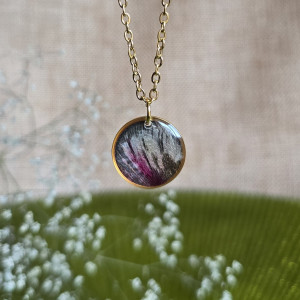 Tulipanowy bukiet złota zawieszka złoty wisiorek naszyjnik żywica z żywicy kwiaty z kwiatami retro naturalna dziewczęca kobieca tulipan tulipany tulipanami