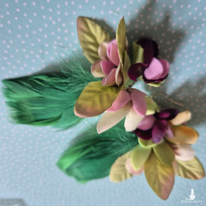 Kolczyki kolorowe kwiaty