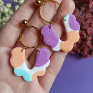 Kolczyki wiszące sztyfty łuk