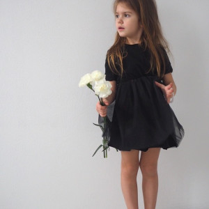 Sukienka dziewczęca czarna z tiulem