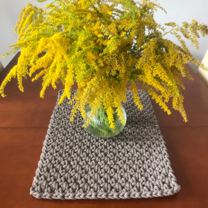 Bieżnik ręcznie robiony,obrus na stół mech ,35x60cm 5mm.