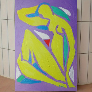 Obraz ręcznie malowany olejny fowizm Henri Matisse style taniec  silnie działa
