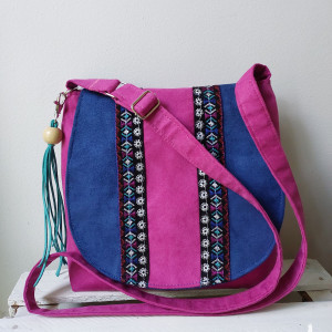 ETNICZNE HAFTY torebka średniej wielkości