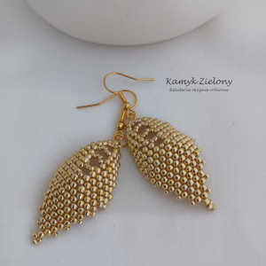 Kolczyki koralikowe listki Starlight