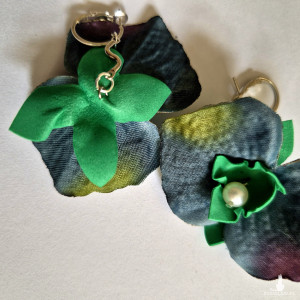 Kolczyki kolorowe kwiaty